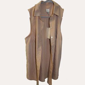 Sleeveless Button Down